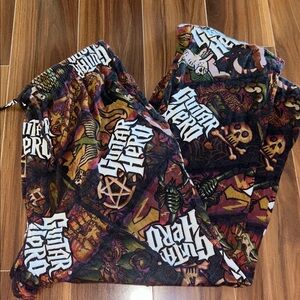 Large SHORT Men’s 100% cotton guitar hero pajama pants